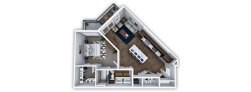 A1 1 bed 1 bath D at The Villas at Waterside, Lenexa, KS, 66214