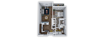 A1 1 bed 1 bath I at The Villas at Waterside, Kansas, 66214