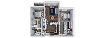 B1 3d 2 bed 2 bath at The Villas at Waterside, Lenexa, KS, 66214