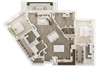 2 bedroom 2.5 bath apartment