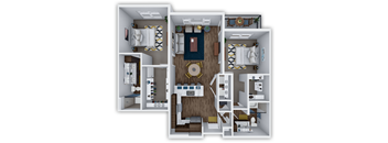 B2 3d 2 bed 2 bath at The Villas at Waterside, Lenexa, KS