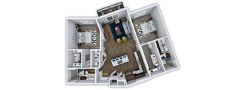 B3 3d 2 bed 2 bath at The Villas at Waterside, Lenexa, 66214