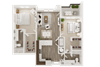2 bedroom 2 bath smart home apartment