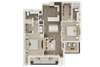 2 bedroom apartment with smart home features
