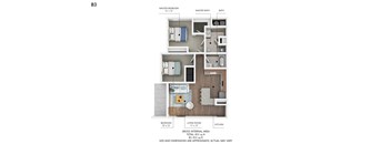 B3 Floor Plan at Capitol Grove Apartments, Iowa, 50317