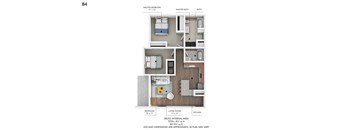 B4 Floor Plan at Capitol Grove Apartments, Des Moines, IA, 50317