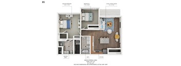 B5 Floor Plan at Capitol Grove Apartments, Des Moines, 50317