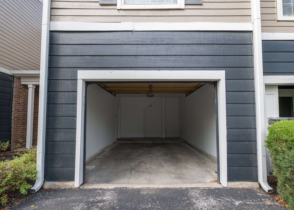 the garage of a house with the door openat Centennial Park Apartments, Overland Park, Kansas