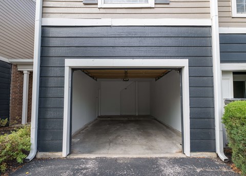 the garage of a house with the door openat Centennial Park Apartments, Overland Park, Kansas