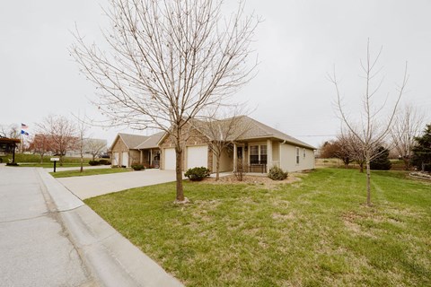 a house with a tree in the front yard