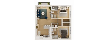 Grand Canyon Floor Plan at G at Market Apartments, Bentonville, AR, 72712