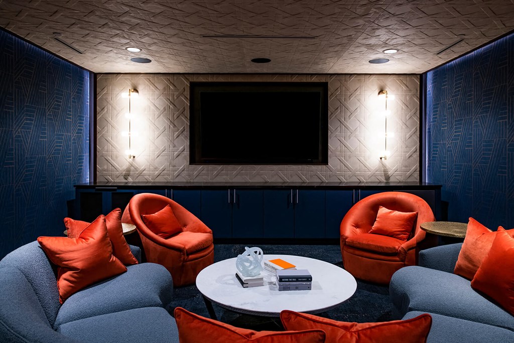 Media Lounge at The Residences at Galleria, Overland Park, Kansas