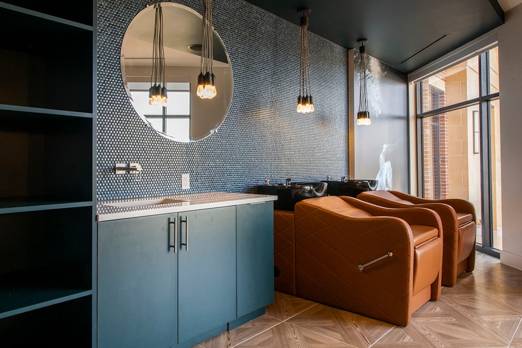 Salon in Brand New Luxury Apartments at The Residences at Galleria, Overland Park, KS, 66211