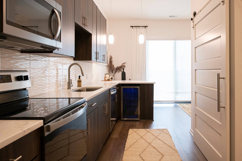 Kitchen with ample storage at The Residences at Galleria, Overland Park, KS, 66211