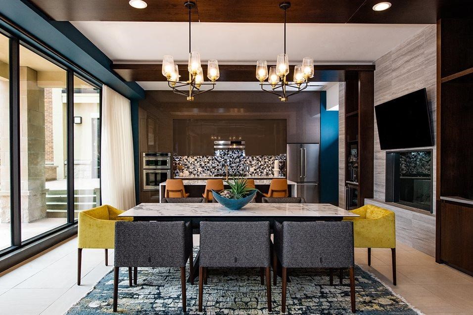 Dining table and chair at 44 Washington, Kansas City, 64111