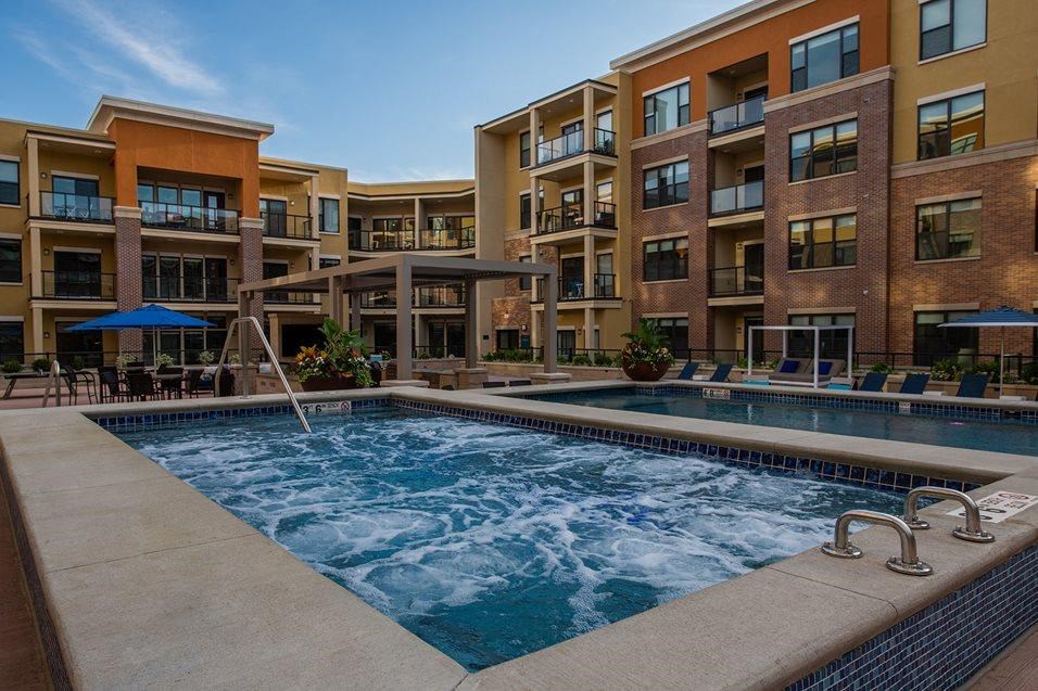 Swimming pool side area at 44 Washington, Kansas City