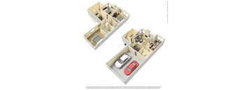 3 Bedroom Townhome with 2 Car Garage Overland Park  at Centennial Park Apartments, Kansas