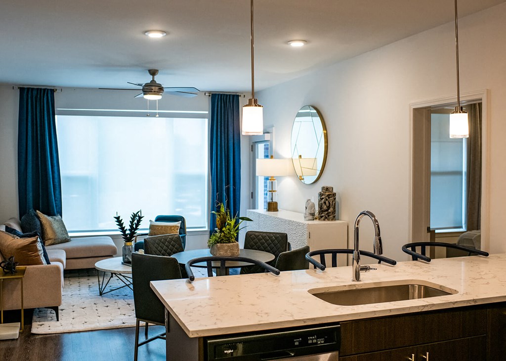 Kitchen island at The Villas at Waterside, Kansas, 66214