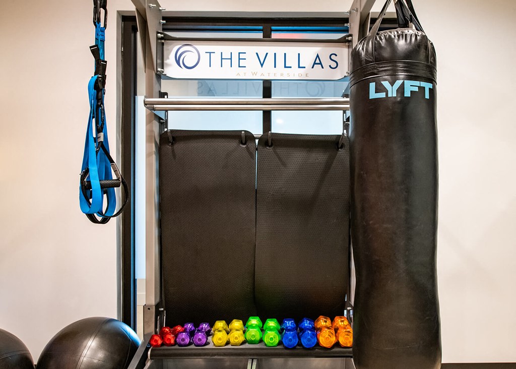 Gym area at The Villas at Waterside, Lenexa