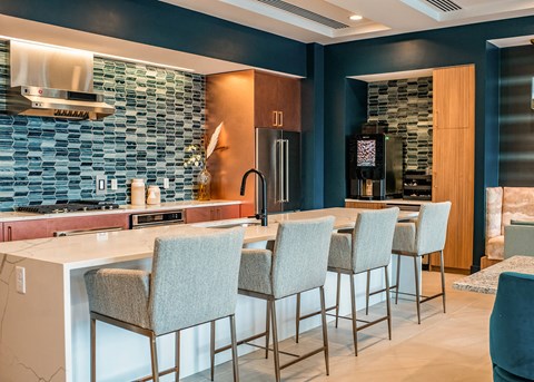 Chair and table at The Villas at Waterside, Kansas