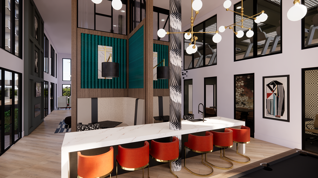 Clubroom at The Wren Apartments, Georgia