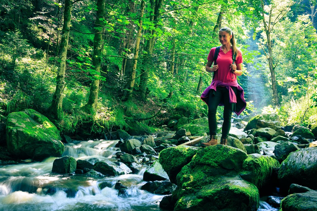 Woman In A Forest Trek at The Crest at Acworth, Acworth, Georgia