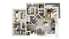 2 BED 2 BATH B2.1 Floor Plan 2 BED 2 BATH B2.1 Floor Plan at The Crest at Naples, Naples, 34113