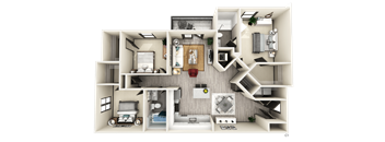 3BED 2 BATH C1 Floor Plan at The Crest at Naples, Florida