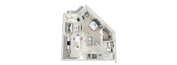 District at Riverside High End Apartment Community: A3 1 Bed, 1 Bath Apartment Home Located in Chattanooga, TN