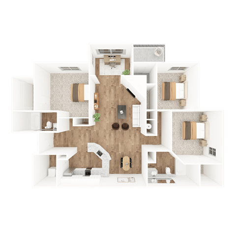 HABERSHAM Floor Plan at The Crest at Berkeley Lake, Duluth, 30096