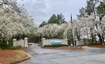 two gates that are access points to the community at The Crest at Berkeley Lake, Georgia, 30096