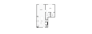 A2 Floor Plan at District at Riverside Apartments, Chattanooga, 37406