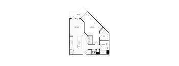 A3 Floor Plan at District at Riverside Apartments, Chattanooga, Tennessee