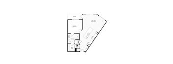 A6 Floor Plan at District at Riverside Apartments, Tennessee, 37406