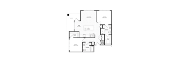 B2 Floor Plan at District at Riverside Apartments, Chattanooga, Tennessee
