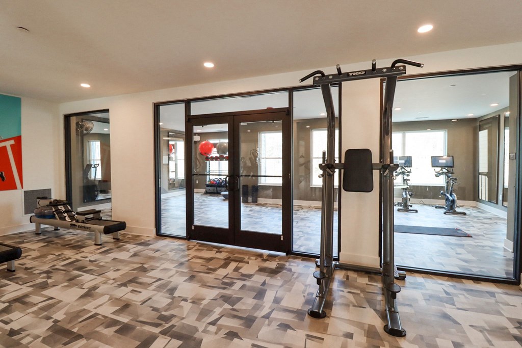 The Wren Fitness Studio view of yoga room located in Lawrenceville,GA