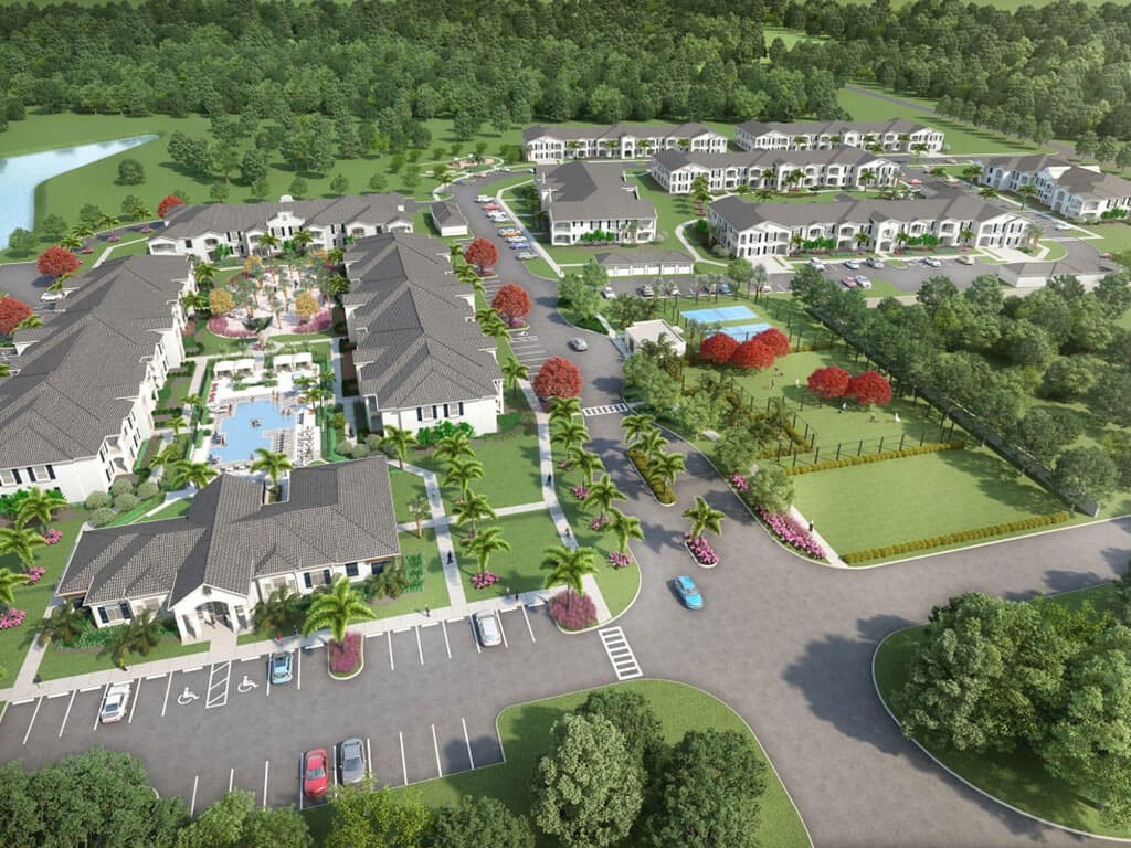 Aerial View Of The Community at The Crest at Naples, Florida