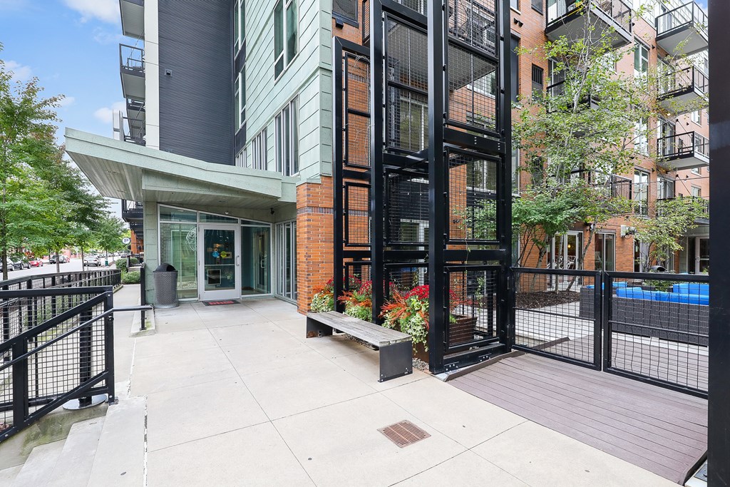 the preserve at cardinal courts condominiums patio and entrance