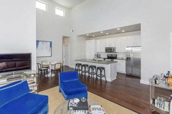 Living Area With Kitchen at The Santal, Texas