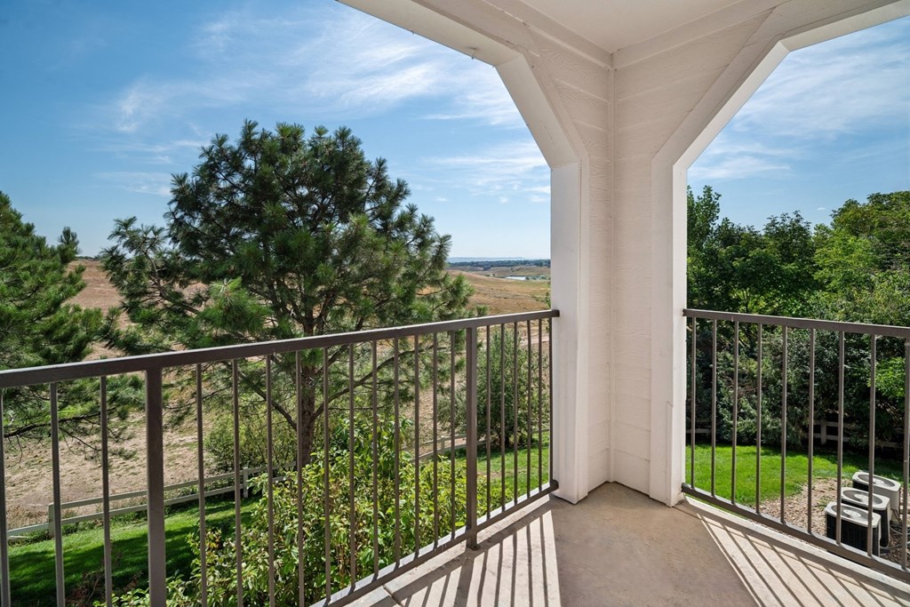 balcony views at Dakota Ridge apartments 13310 W Coal Mine Ave, Littleton, CO 80127
