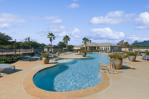 resort inspired swimming pool at Park at Magnolia apartments