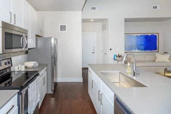 Stainless Steel Sink With Faucet In Kitchen at The Santal, Texas, 78735