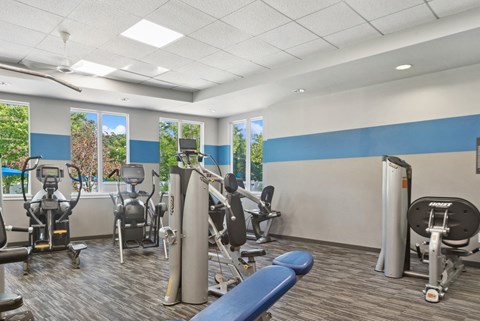 fitness center with cardio equipment at HighPoint apartments