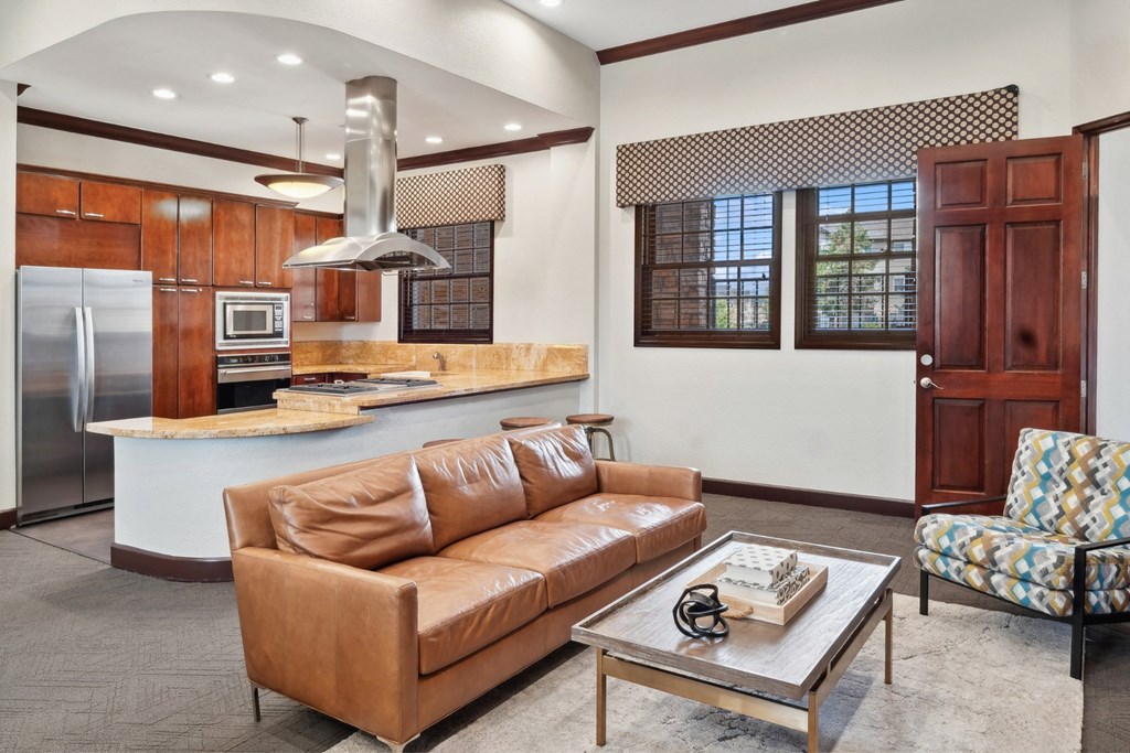 social lounge with resident kitchen at Red Hawk Ranch apartments