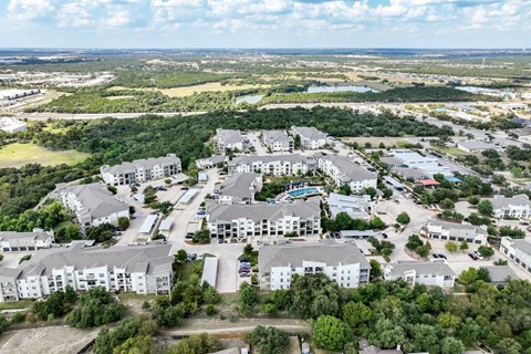 aerial view of The Allure apartments 701 N Vista Ridge Blvd., Cedar Park, TX 78613