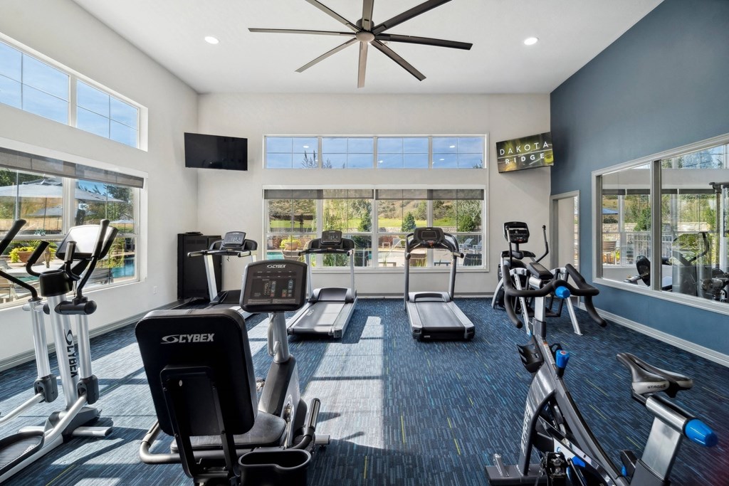 fitness center at Dakota Ridge apartments