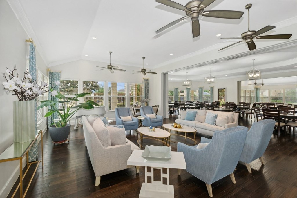 social lounge at Retreat at Wylie senior 55+ apartments in Wylie, TX