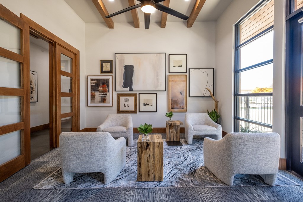 social area with comfortable seating at The Pradera apartments