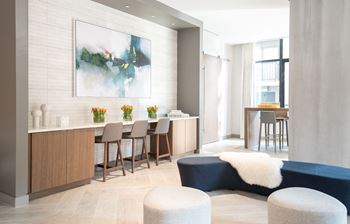 Clubhouse Kitchen Breakfast Bar with Stools at Berkshire 15, Washington, DC