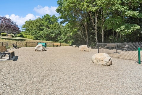 dog park at HighPoint pet friendly apartments in Quincy, MA